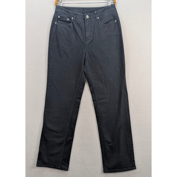 Talbots Denim - Talbots Embroidered Pocket Denim Jeans Women's Size 4 Stretch Black Mid Rise‎